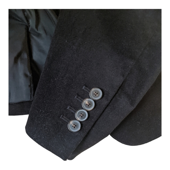 Talbots Black Velvet Blazer Holiday/Party Blazer Women's 10 Black - Picture 7 of 11